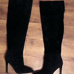 Aldo Elegant Black Over-the-Knee Boots Miriani
